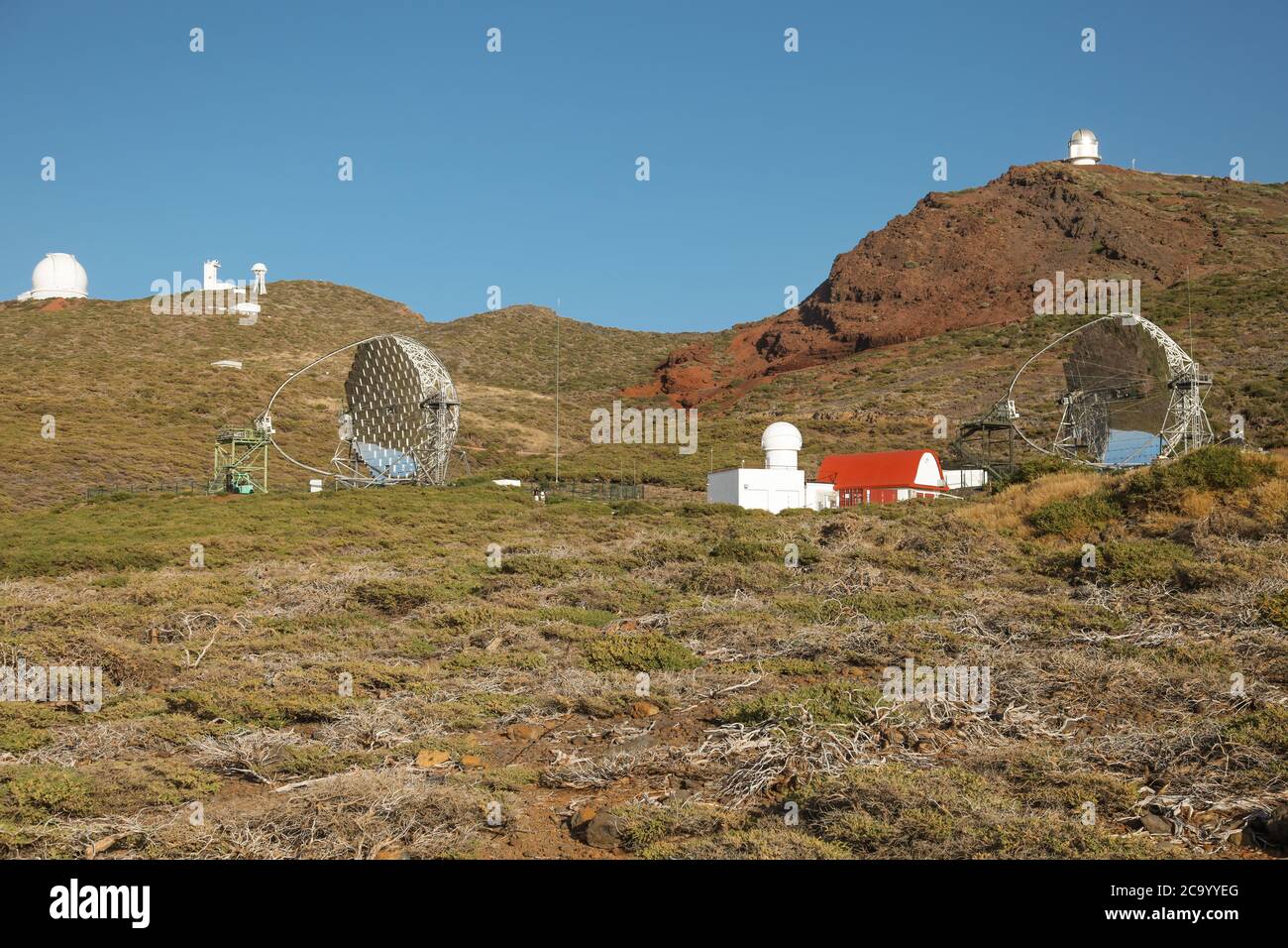The MAGIC telescopes on La Palma Island, Canary Islands, Spain Stock Photo  - Alamy