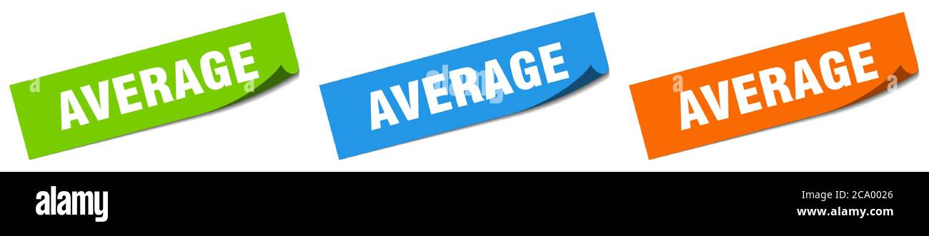 average paper peeler sign set. average sticker Stock Vector Image & Art ...