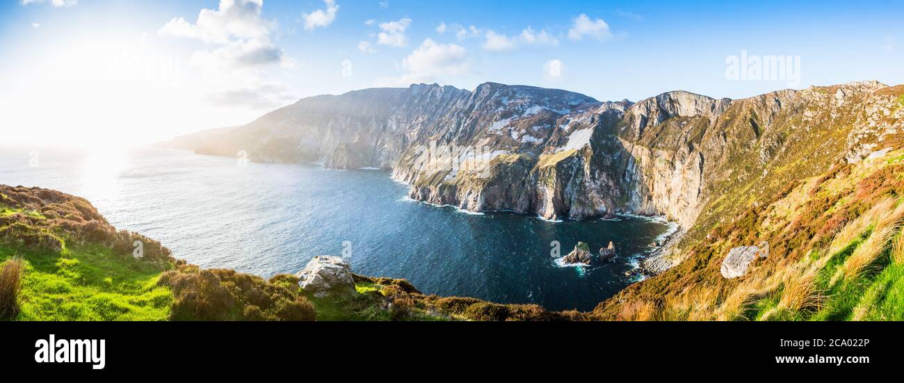 Panorama at Slieve League in Ireland Sea, Ocean, Coast, Atlantic ...