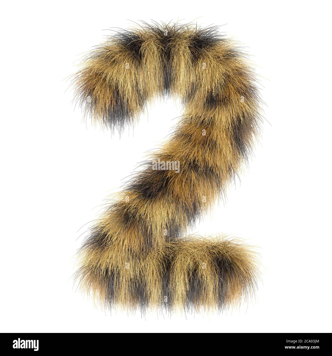 3d Leopard creative decorative fur number 2 Stock Photo