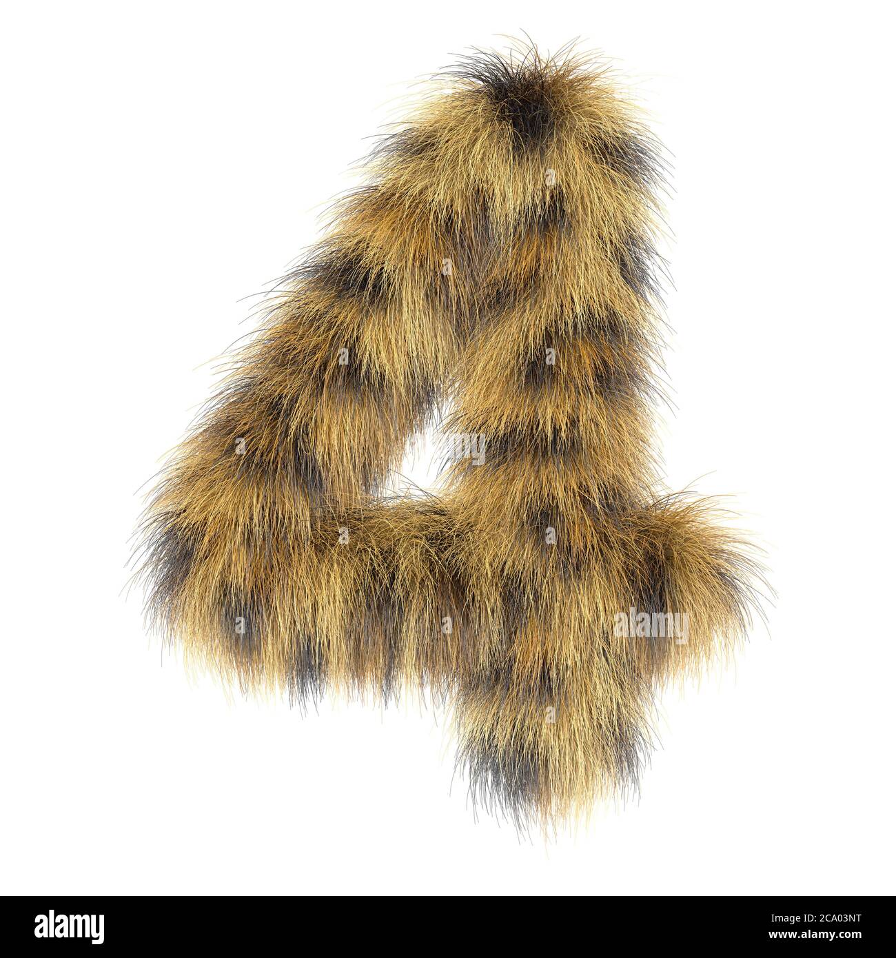 3d Leopard creative decorative fur number 4 Stock Photo