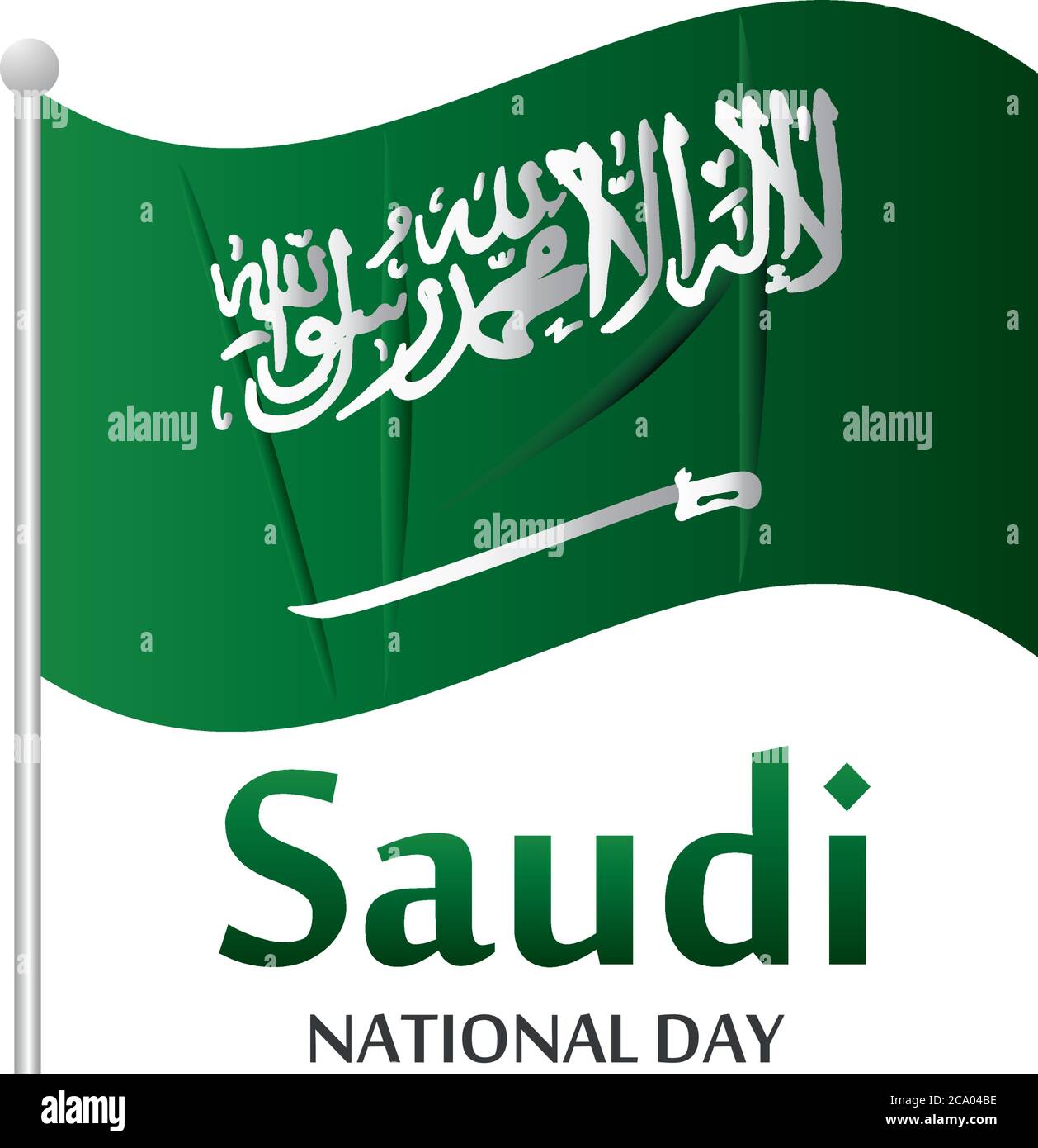 Saudi Arabia Flag Fluttering Saudi National Day Vector Illustration saudi-arabia-flag-fluttering-saudi-national-day-vector-illustration