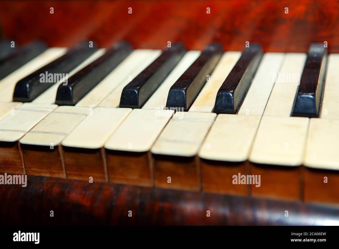 old piano keyboard made of ivory Stock Photo Alamy