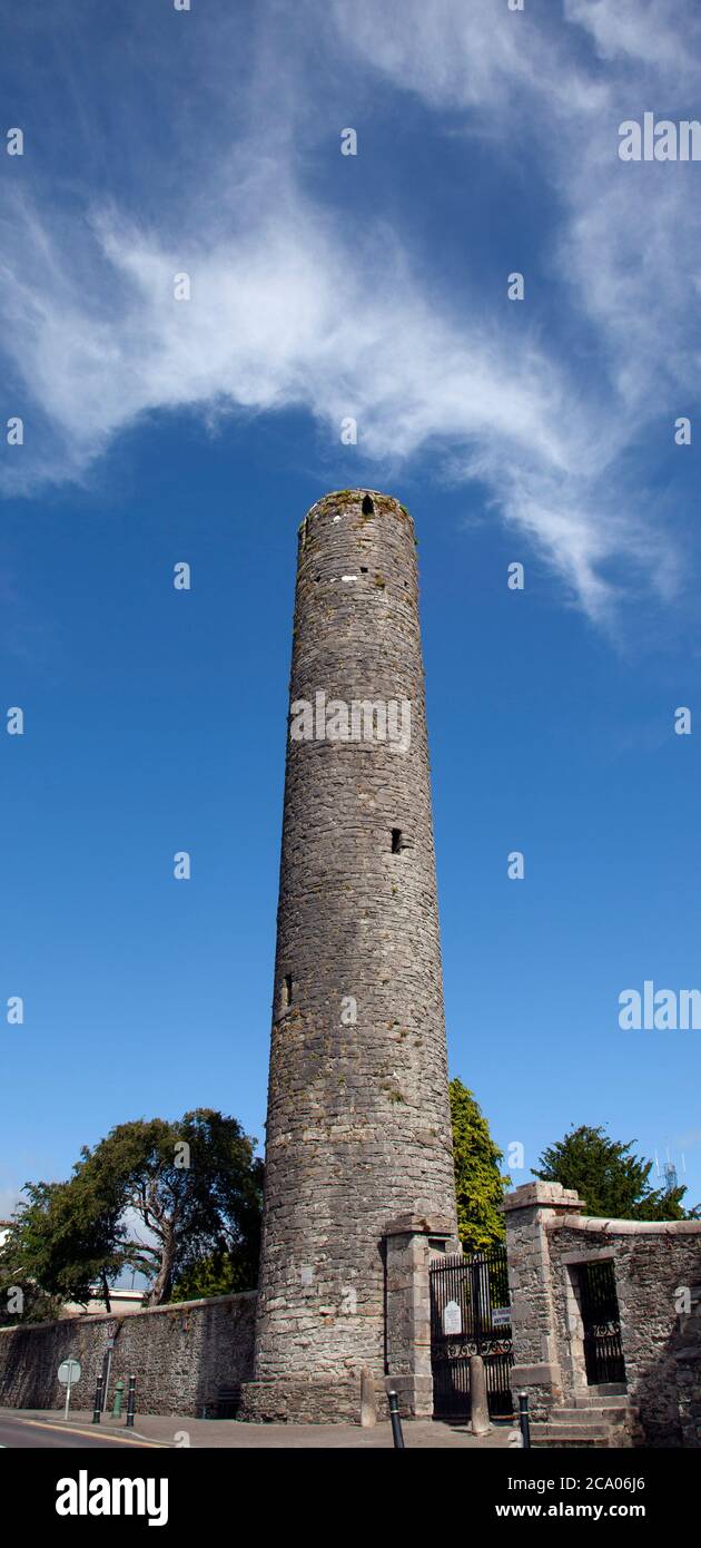 St Columba’s Round Tower, Kells, Ireland, Co Meath Stock Photo