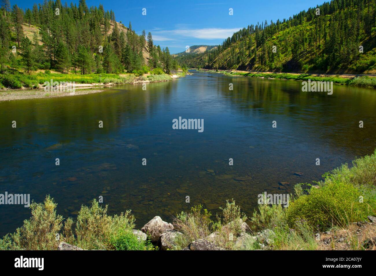 Clearwater River, Northwest Passage Scenic Byway, Idaho Stock Photo Alamy