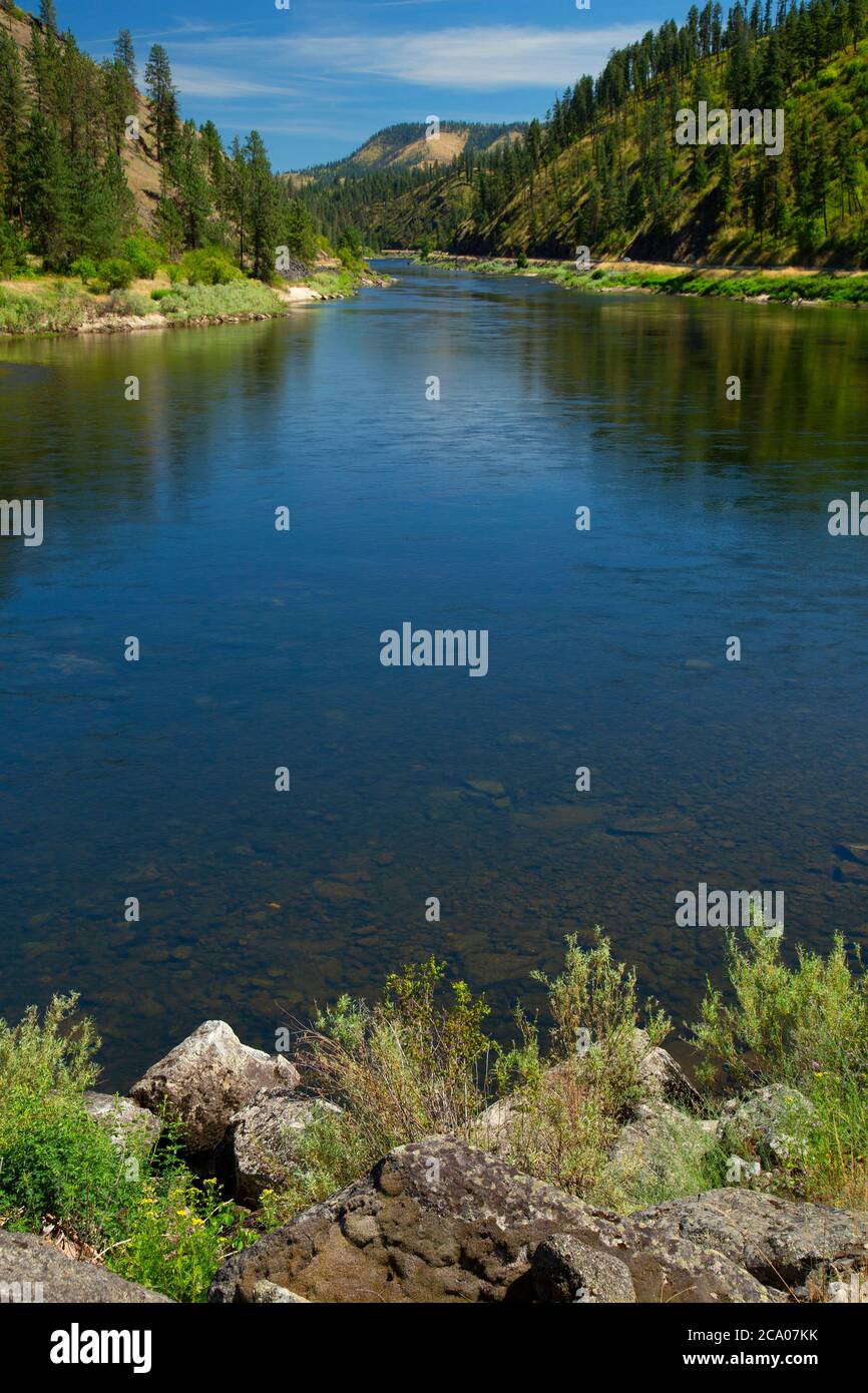 Clearwater River, Northwest Passage Scenic Byway, Idaho Stock Photo