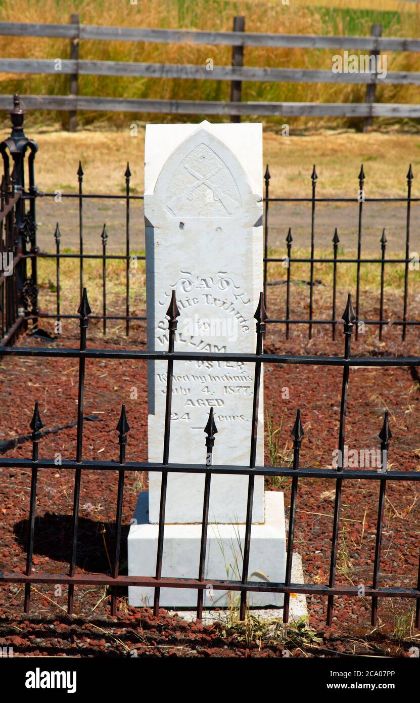 William Foster grave, Nez Perce National Historical Park, Idaho Stock Photo