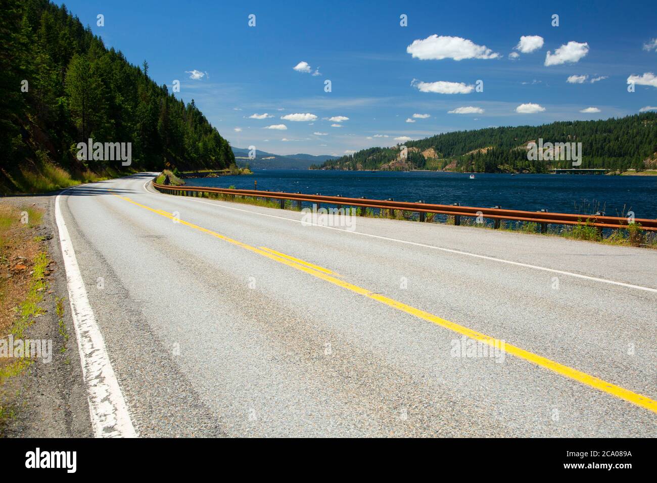 Lake Coeur d'Alene, Lake Coeur d'Alene Scenic Byway, Idaho Stock Photo