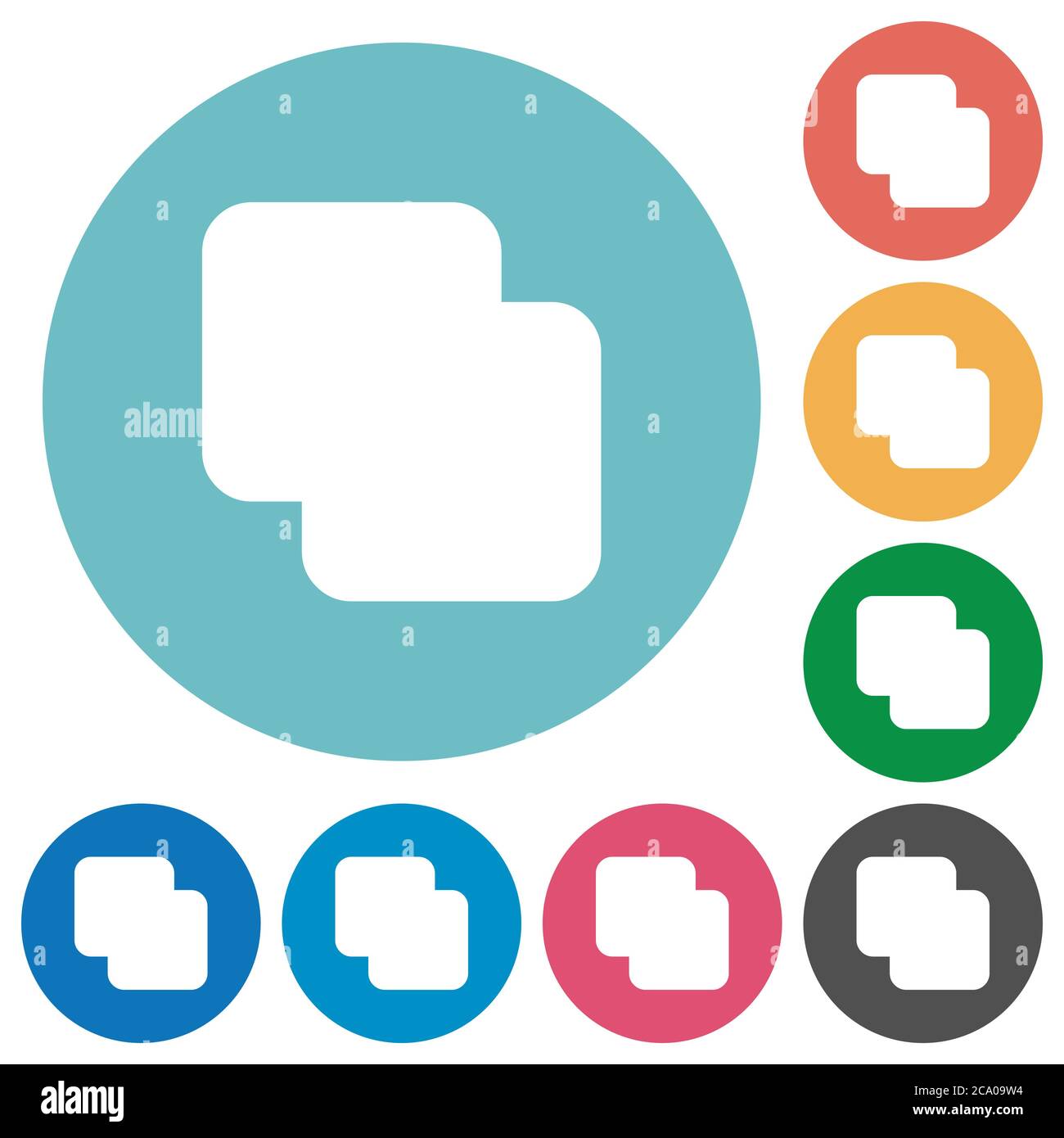 Add shapes flat white icons on round color backgrounds Stock Vector ...