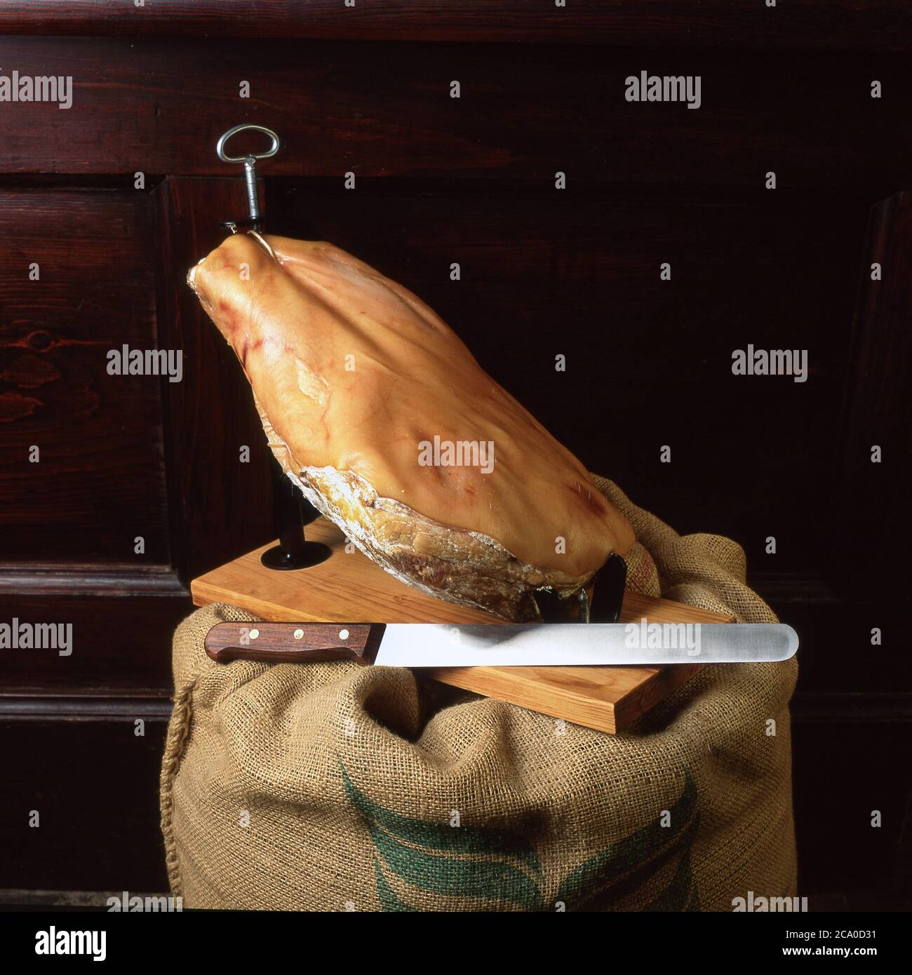 English air cured ham Stock Photo Alamy