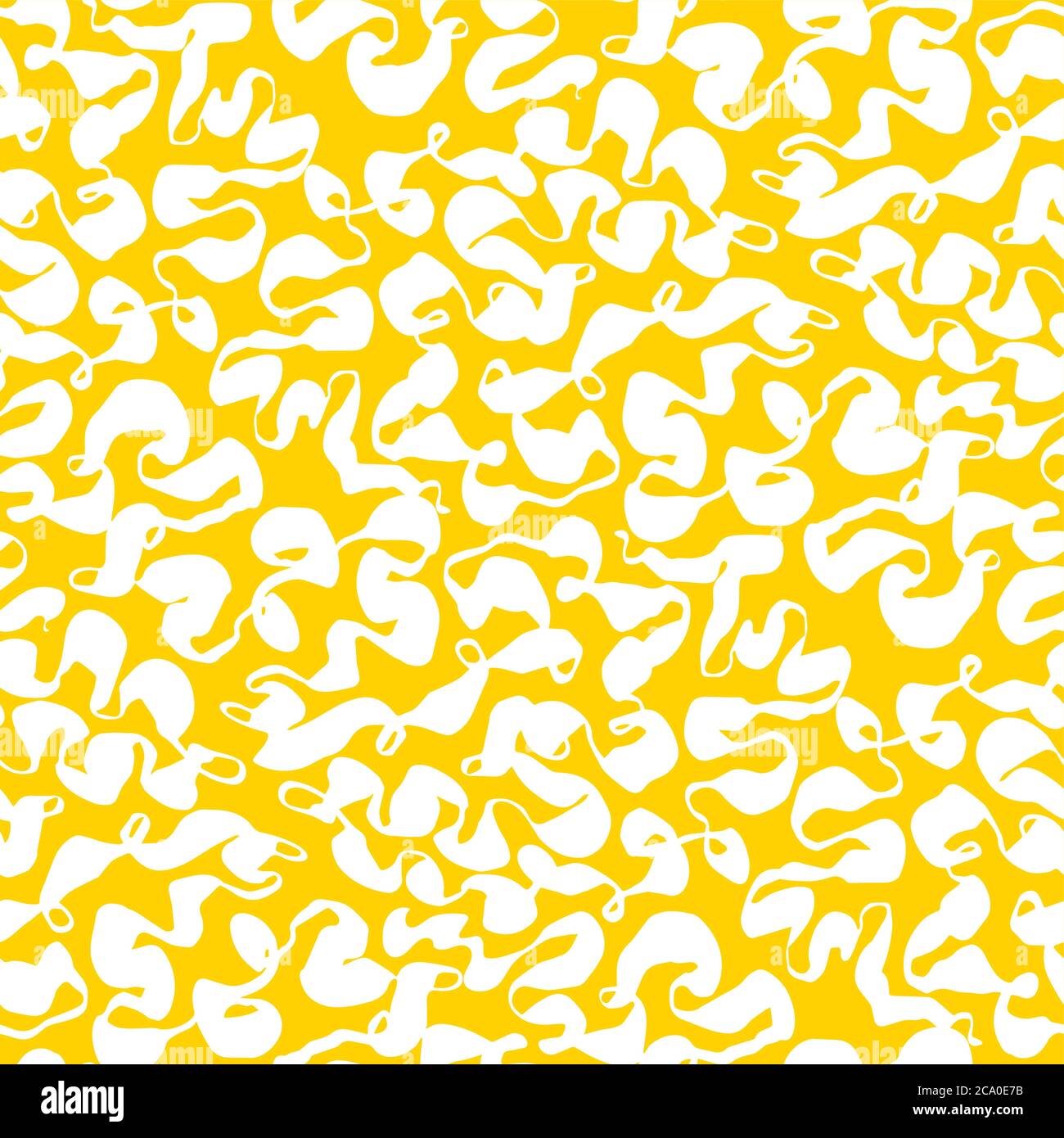 Positive summer mood simple mono-color seamless pattern for background, fabric, textile, wrap, surface, web and print design. White wave ribbon stroke Stock Vector