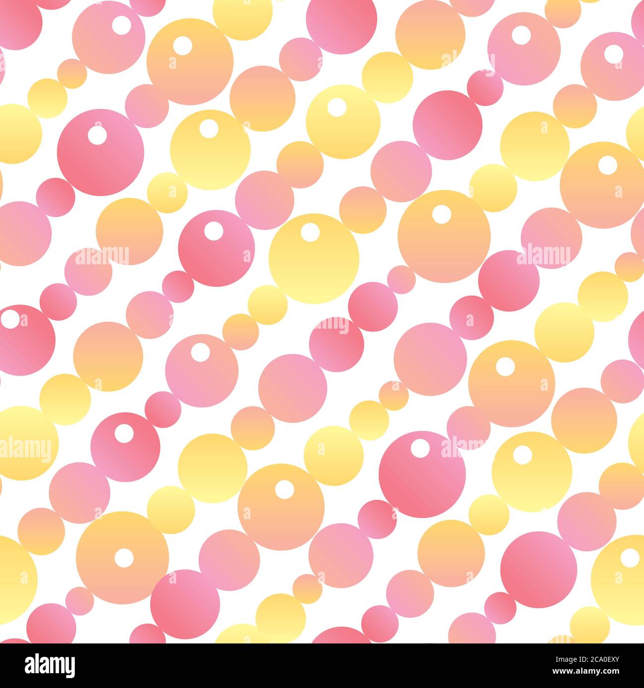 Pastel color gradient geometric seamless pattern for background, fabric, textile, wrap, surface, web and print design. Naive yellow and pink colors ra Stock Vector