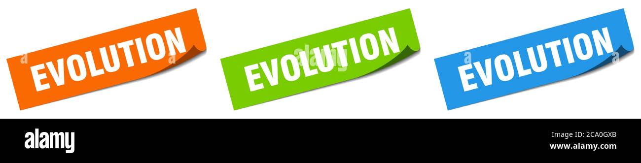 Evolution sticker square sign hi-res stock photography and images - Alamy
