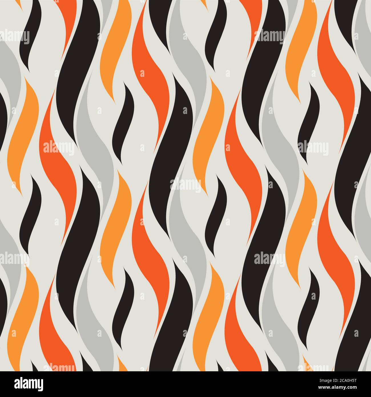 seamless hot flame wave pattern. vector illustration Stock Vector