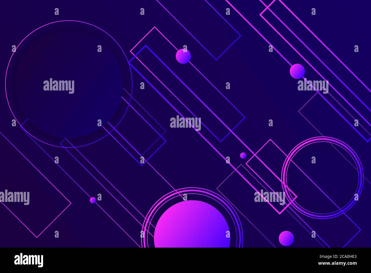 Hipster landing page 3d dark violet neon colors Stock Vector Image ...