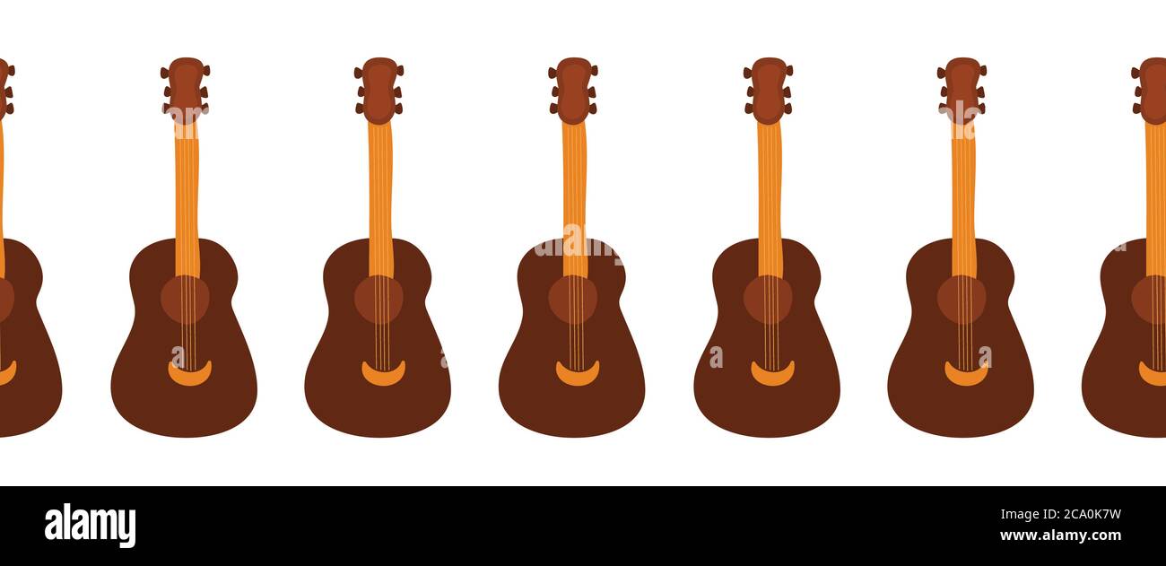 Guitar seamless horizontal vector pattern border. Repeating border Stock  Vector Image & Art - Alamy