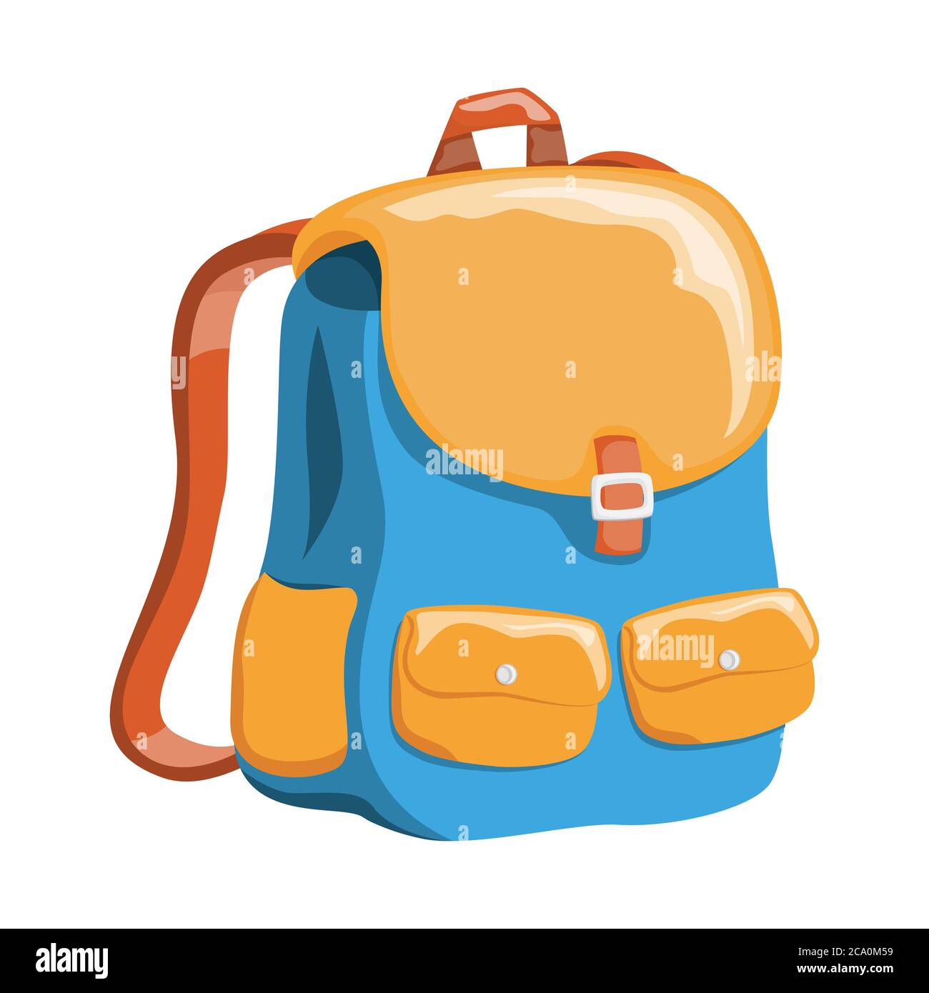 Cartoon school backpack, vector illustration Stock Vector Image & Art ...