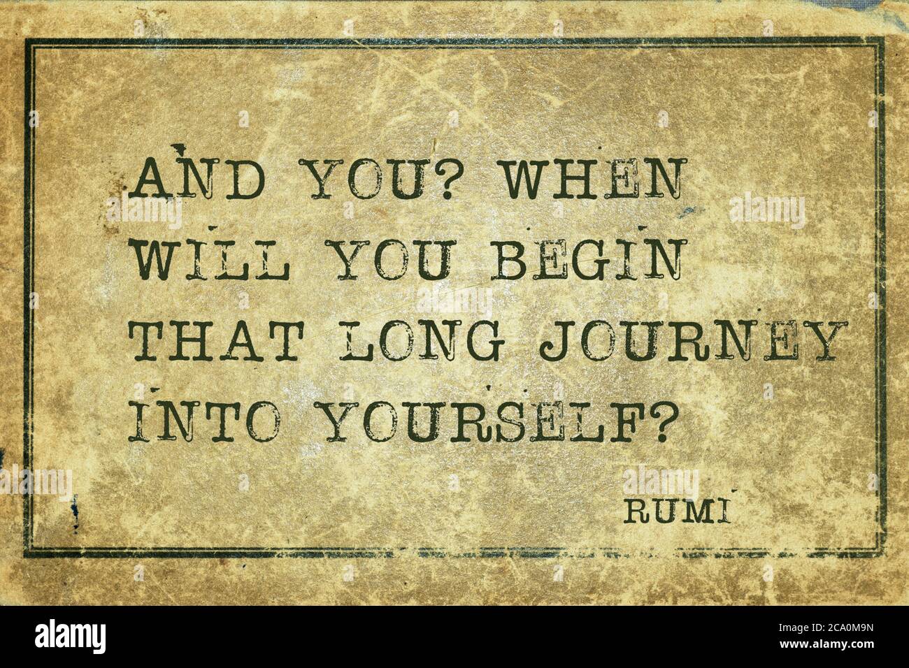 When will you begin that long journey into yourself? ancient Persian