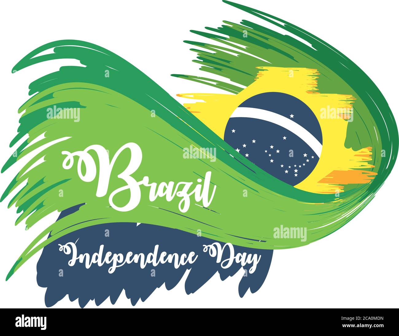 Brazil independence day celebration greeting card vector illustration ...