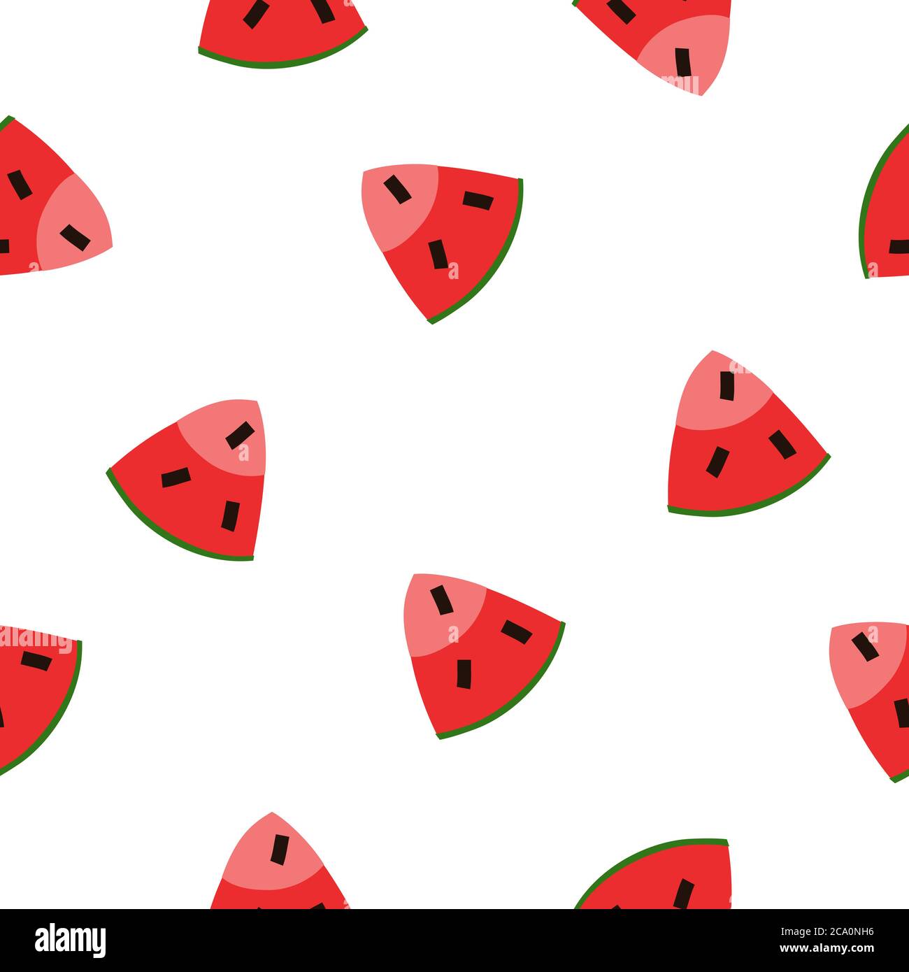 Fresh watermelon seamless vector pattern with slice and half. Texture ...