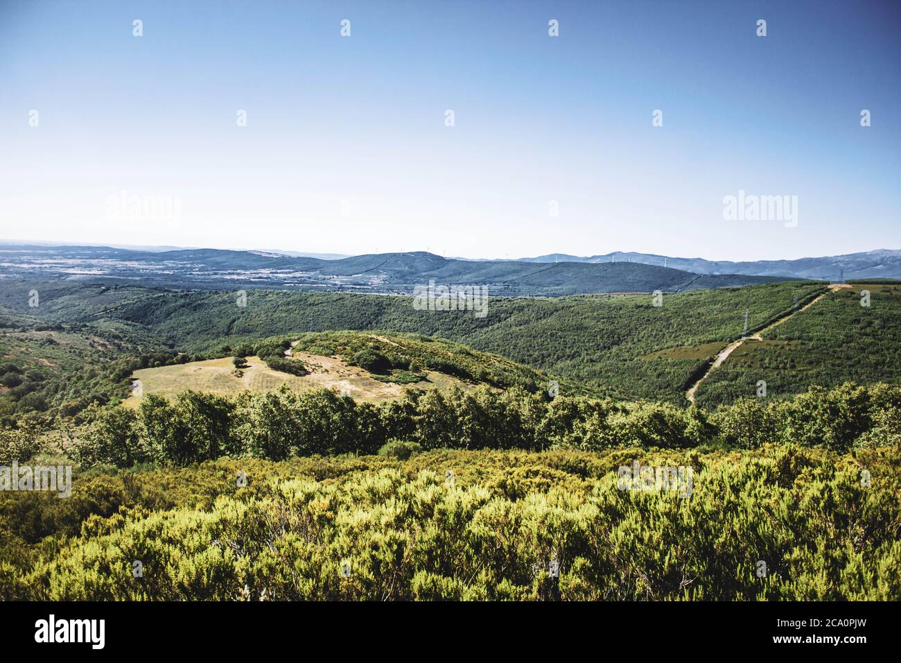 Aerial view village in lush hi-res stock photography and images - Alamy