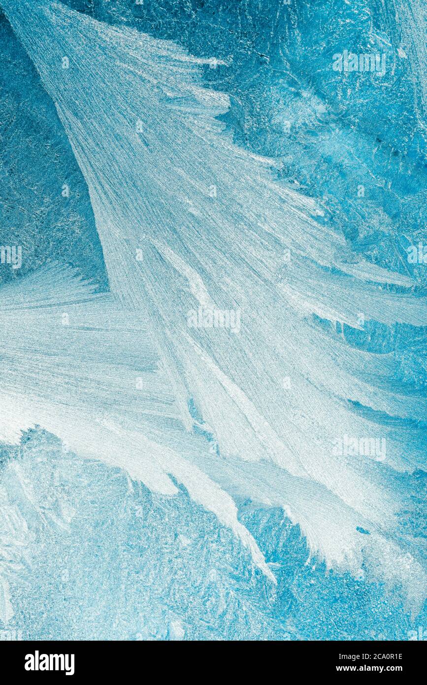 Ice For Design Ice pattern on glass, frosty ornament. Winter concept. frosty day Stock ...