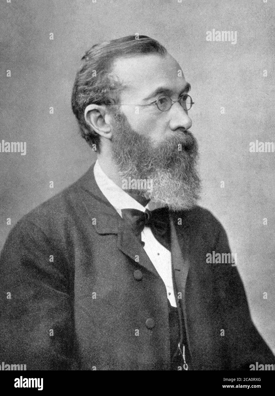 Wilhelm Maximilian Wundt (1832 – 1920) German physiologist, philosopher, and professor, known today as one of the founders of modern psychology. Stock Photo