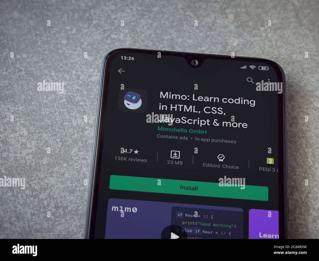 Lod, Israel - July 8, 2020: Mimo - Learning coding app play store page ...