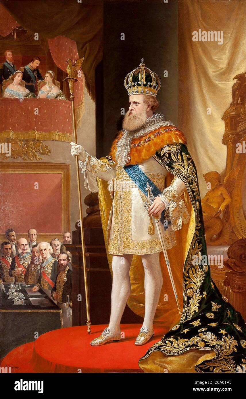 The Emperor's speech (Pedro II of Brazil at the opening of the General Assembly) by Pedro Américo Stock Photo