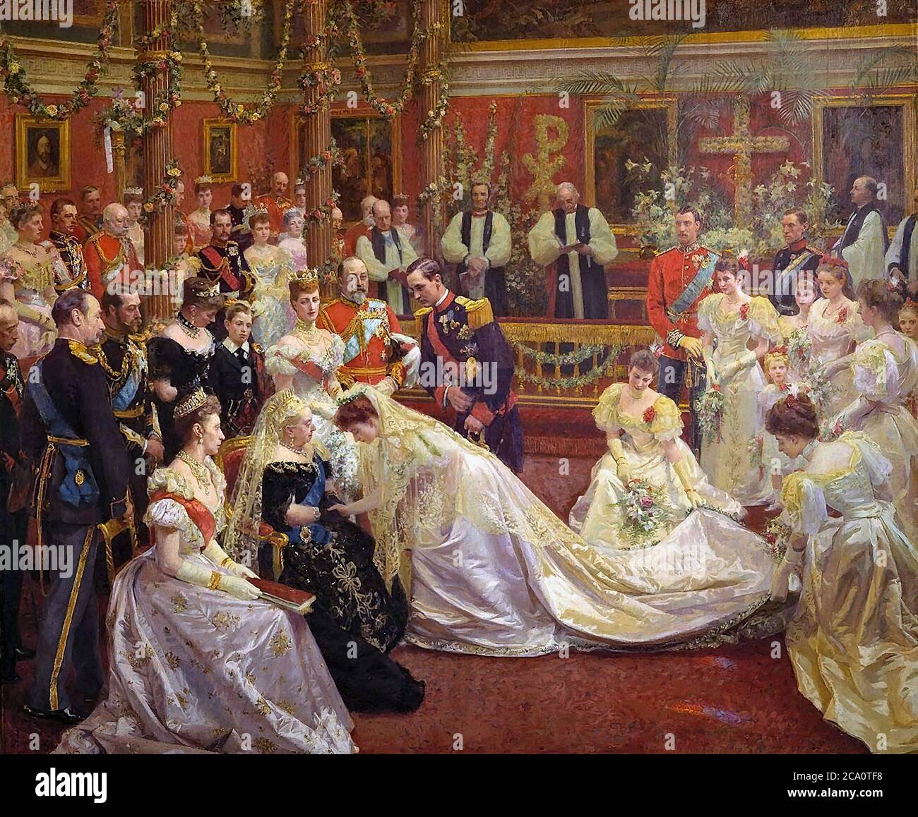Tuxen Laurits - the Marriage of Princess Maud of Wales 22 July 1896 - Danish School - 19th and Early 20th Century Stock Photo