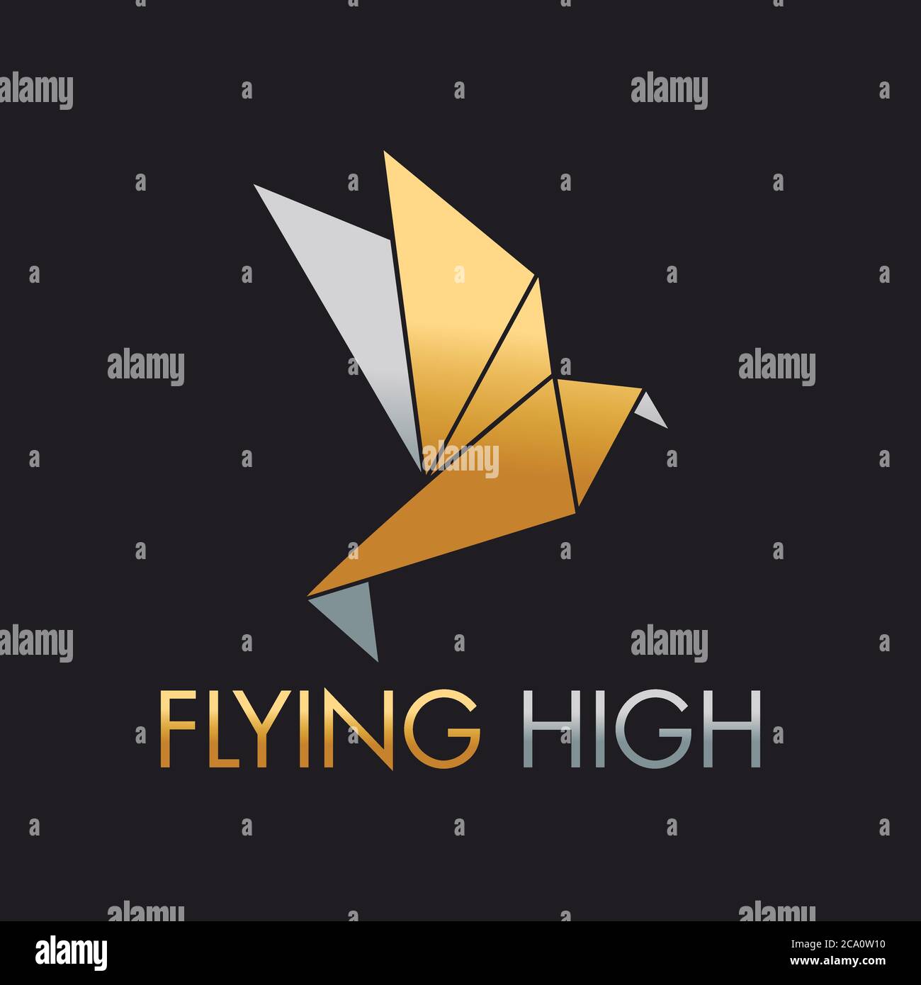 Flying High Vector Logo Stock Vector