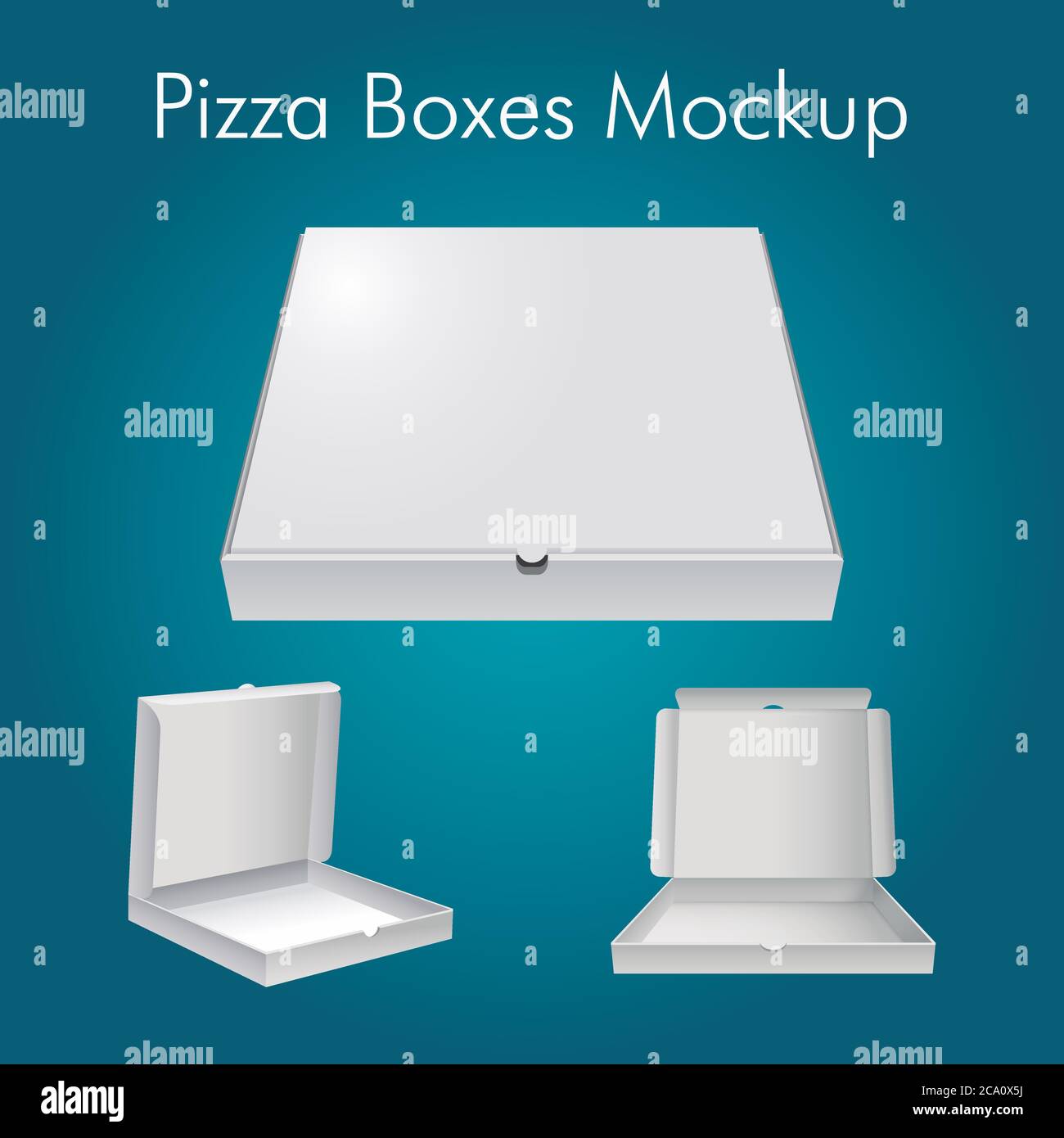 Pizza Boxes Mockup Vector Design Stock Vector Image & Art Alamy