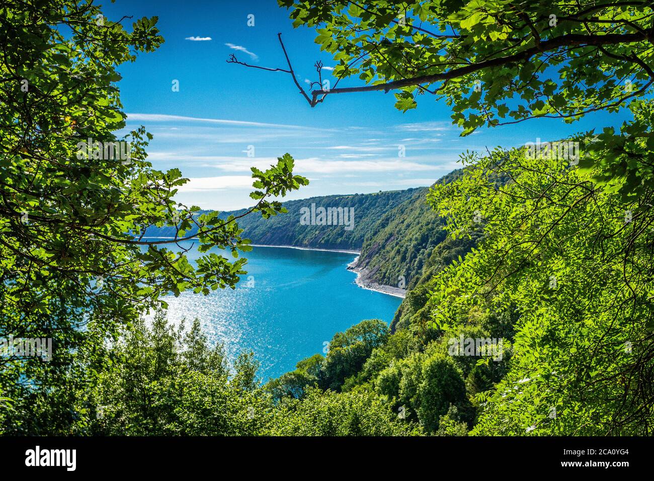 Beautiful View Of The Coast In North Deon From Near Clovelly. Stock Photo