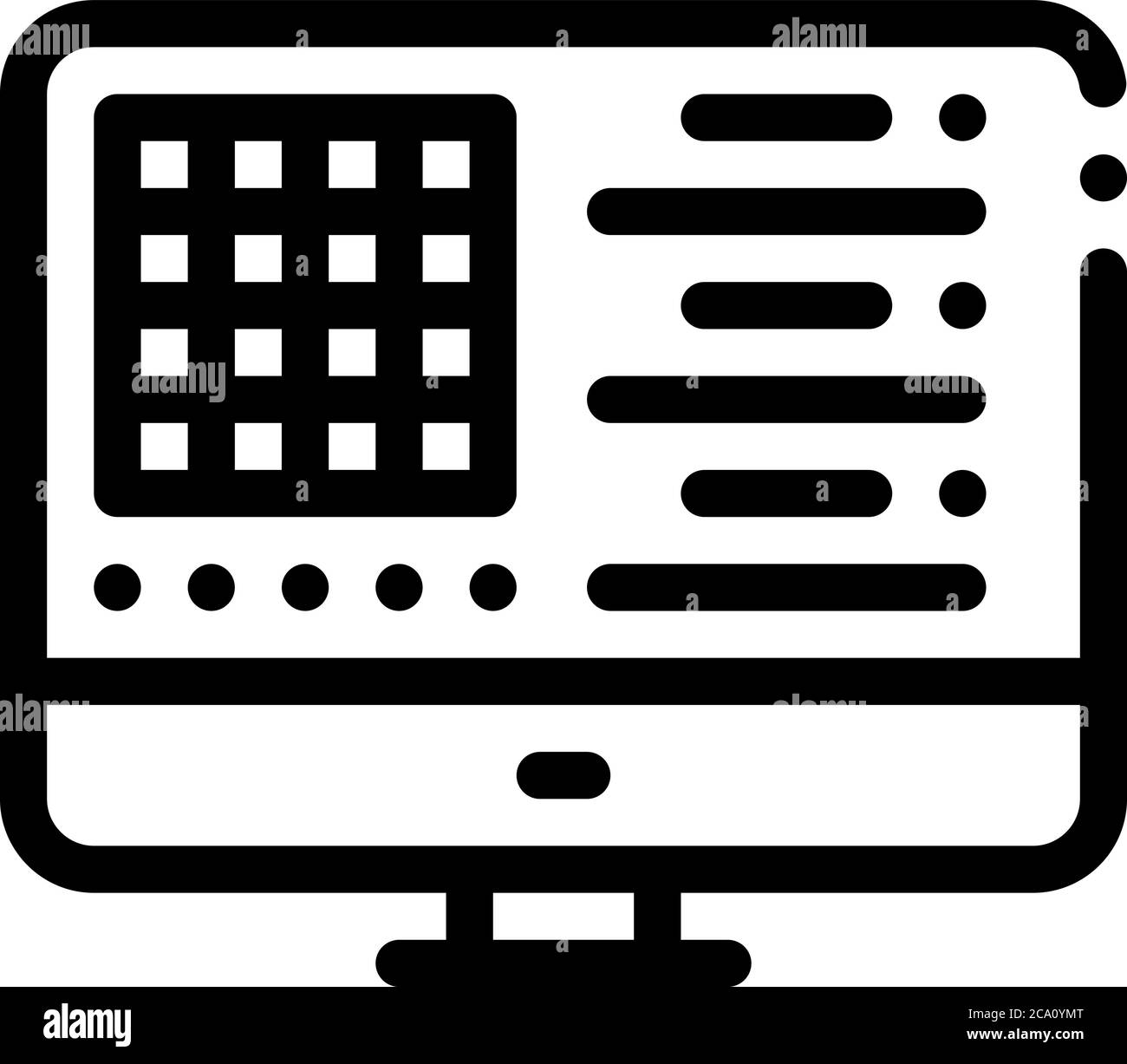 manufacturing computer automation control icon vector outline ...