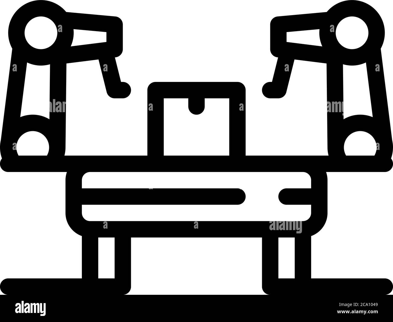 manufacturing automatic equipment icon vector outline illustration ...