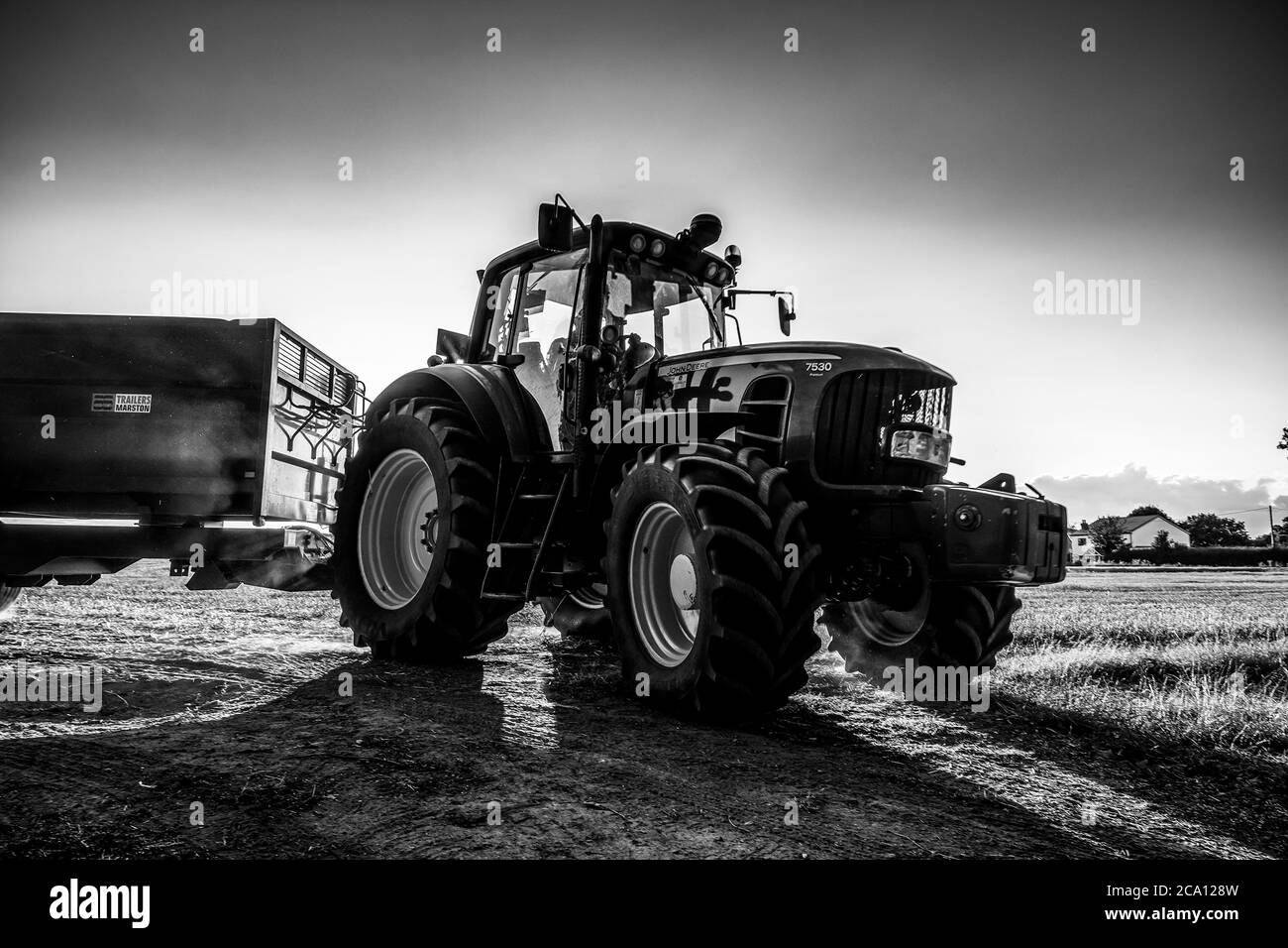 Farm Tractor and Trailer Stock Photo Alamy
