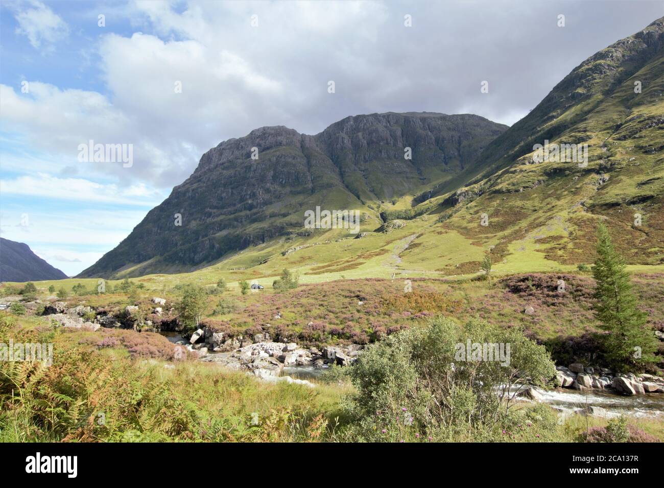 Glencoe in Scottish Highlands in Summer, Scotland, Great Britain Stock Photo