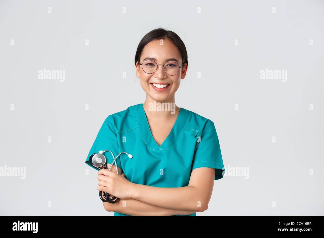 Covid19, coronavirus disease, healthcare workers concept. Confident