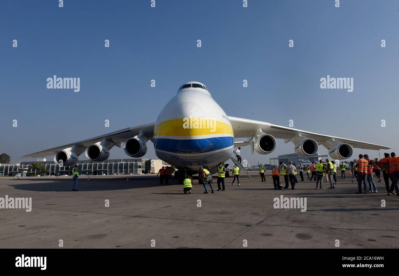 Lod, Israel. 03rd Aug, 2020. The world's largest aircraft carrier, an ...