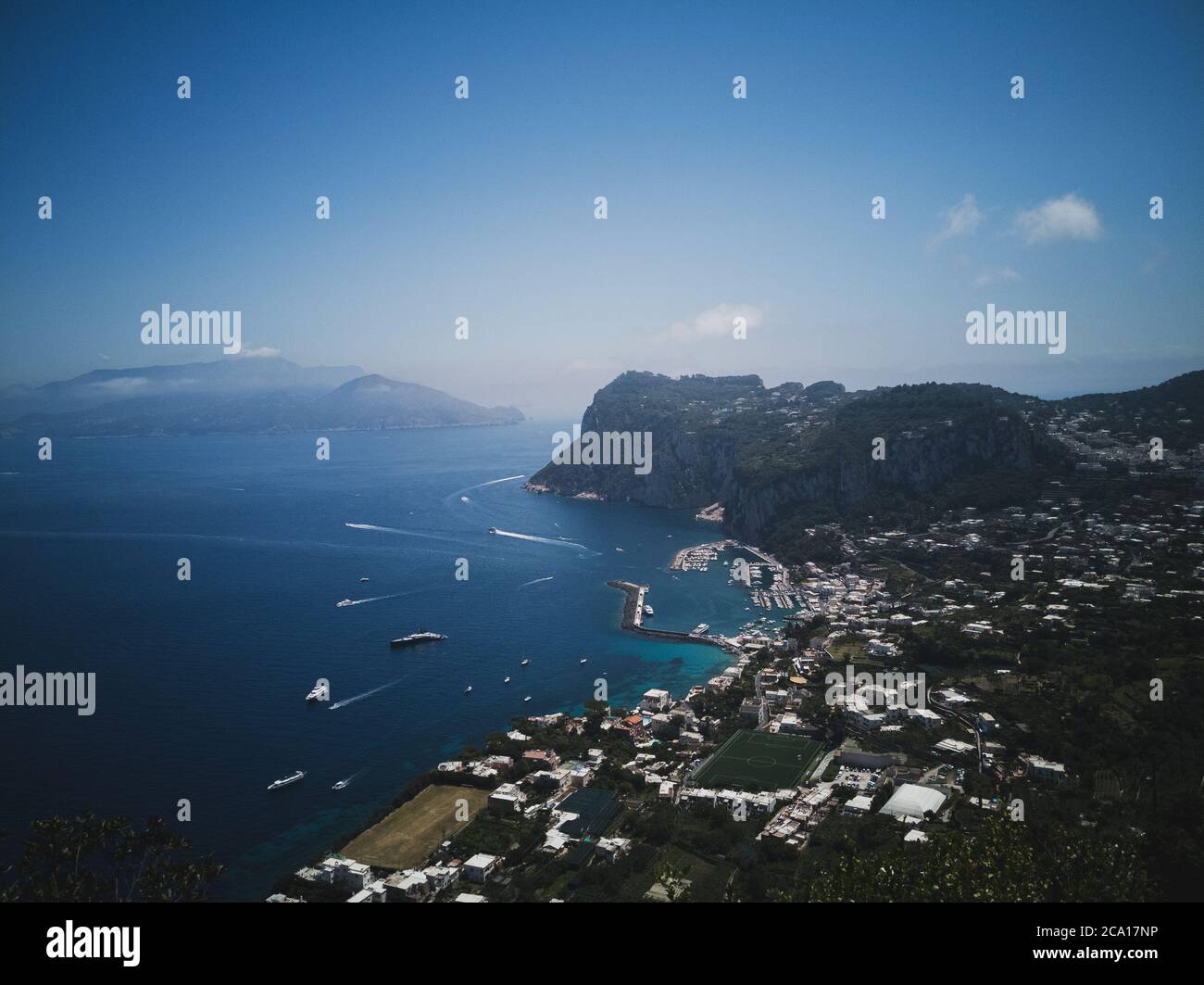 Italy, September 2021 - magnificent view of the island of Capri with ...