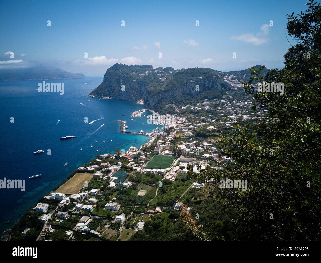 Italy, September 2021 - magnificent view of the island of Capri with ...