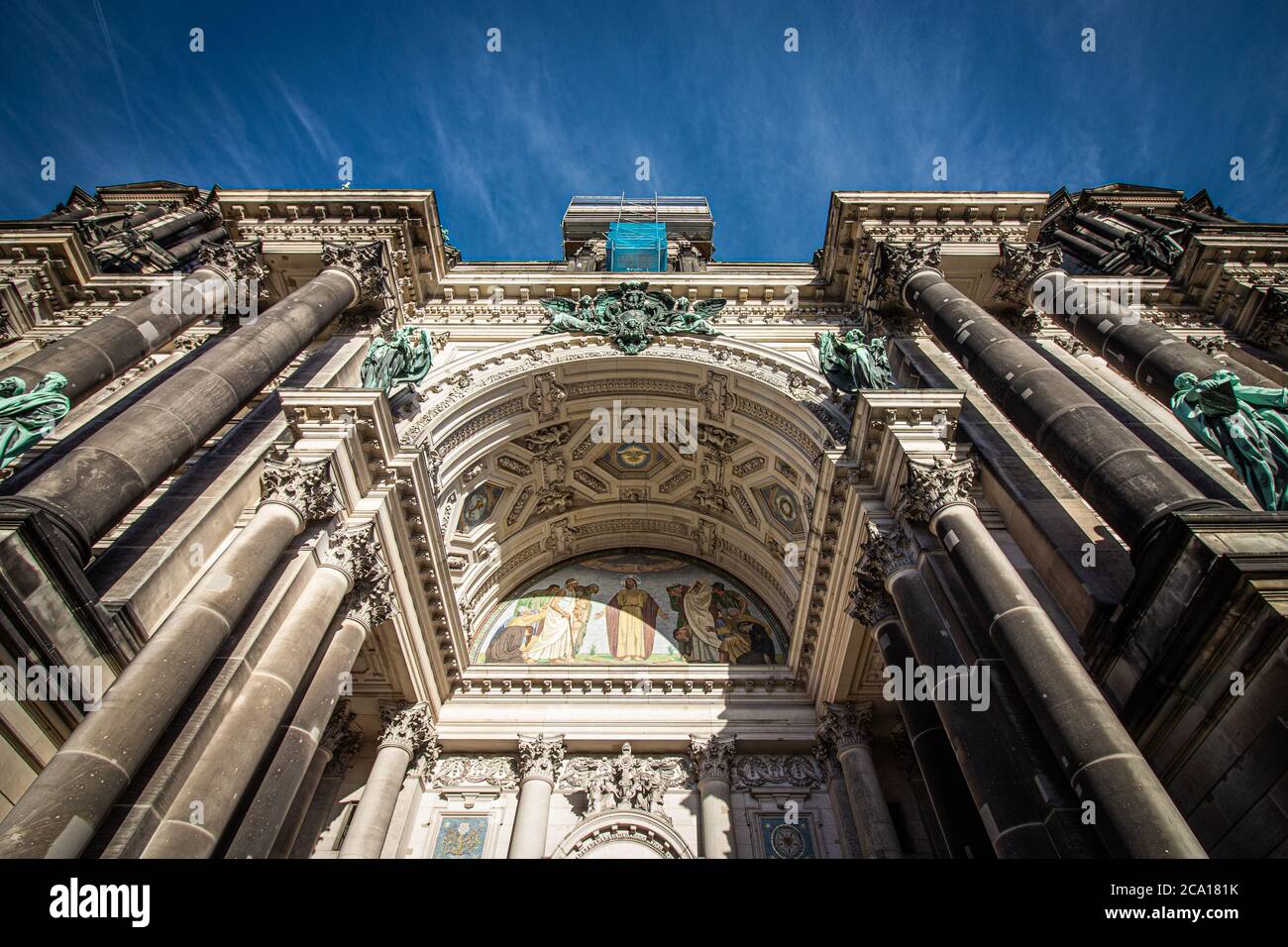 Facade of Berlin Cathedral (Berliner Dom) with Renaissance and Baroque Revival styles, in Berlin, Germany. Stock Photo
