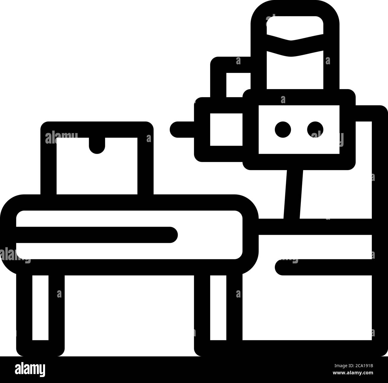 industrial manufacturing icon vector outline illustration Stock Vector ...