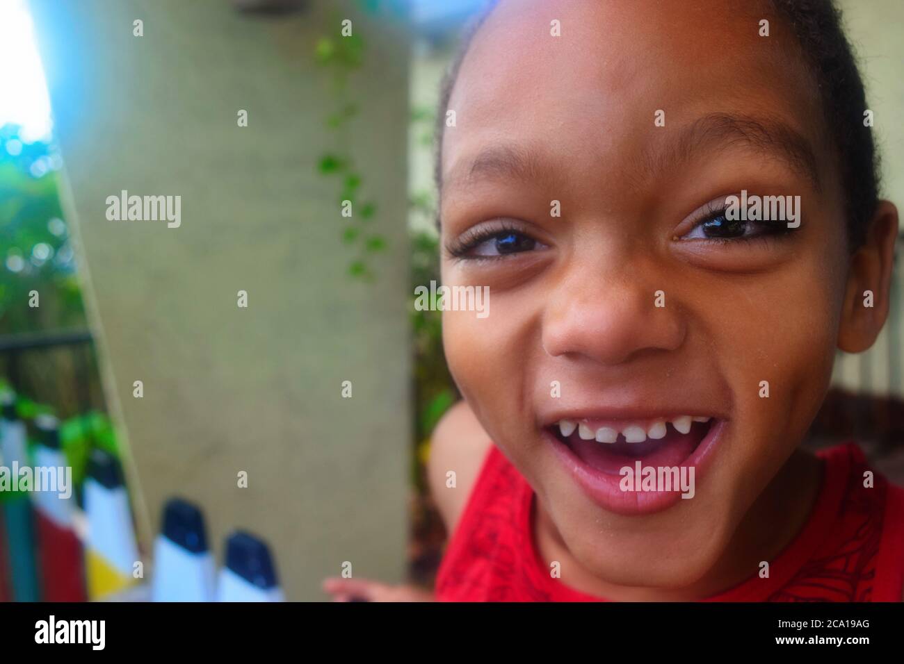 Young black boy close up Stock Photo Alamy
