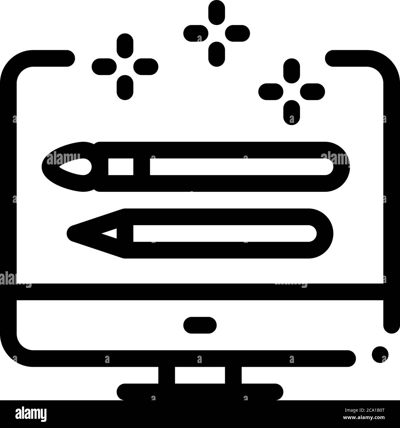 front end design icon vector outline illustration Stock Vector Image ...