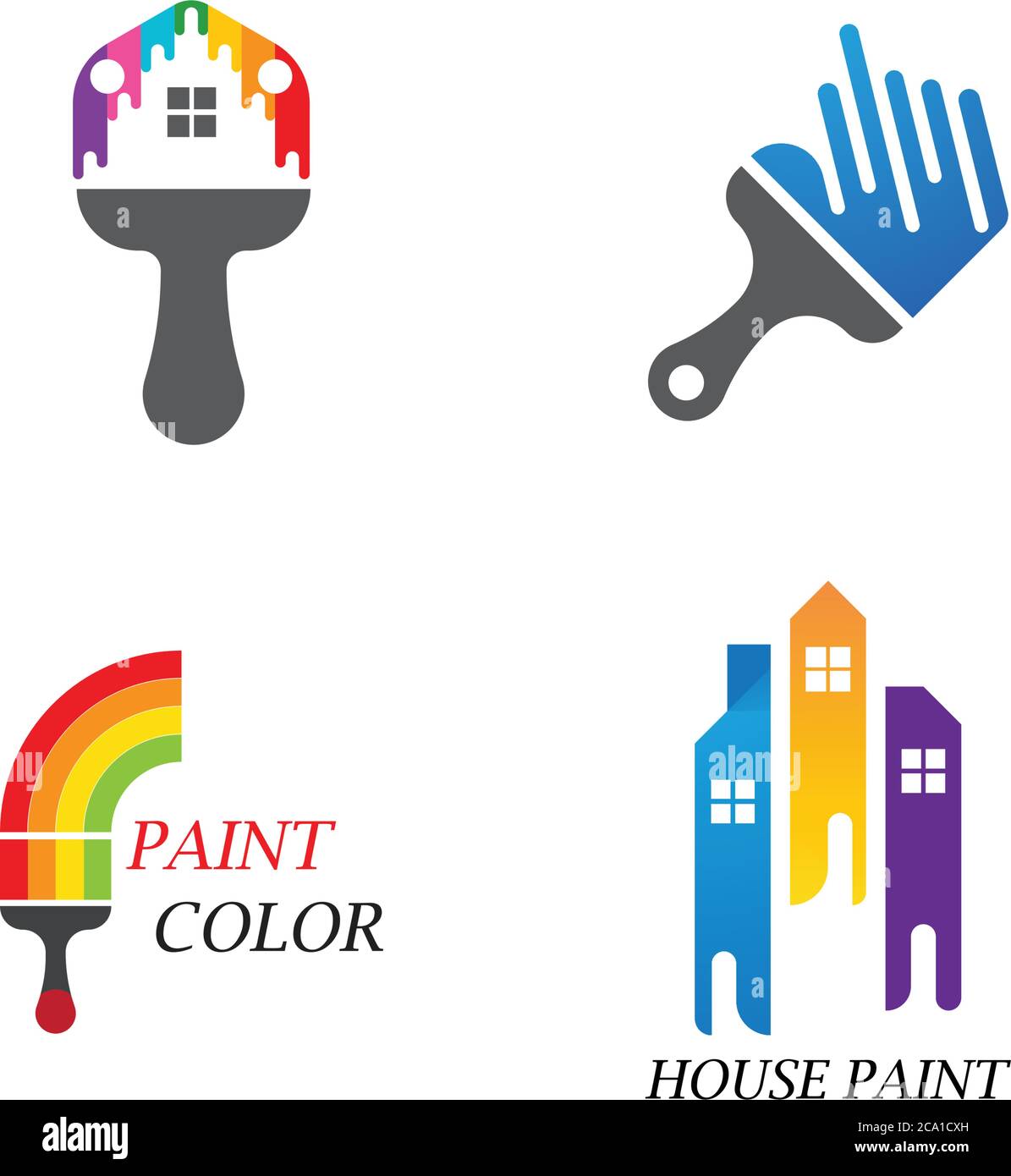 paint House logo business vector Stock Vector Image & Art Alamy