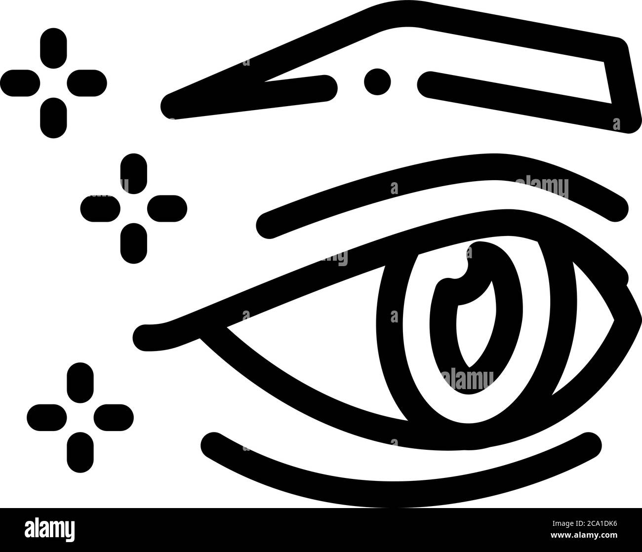 eyelid surgery result icon vector outline illustration Stock Vector ...