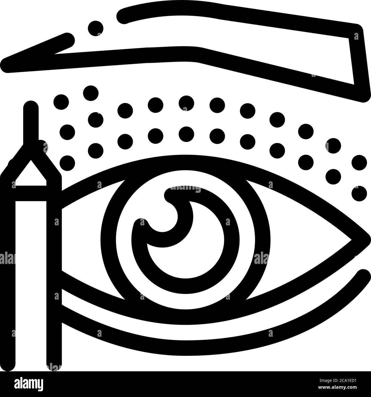 eyelid surgery design phase icon vector outline illustration Stock ...