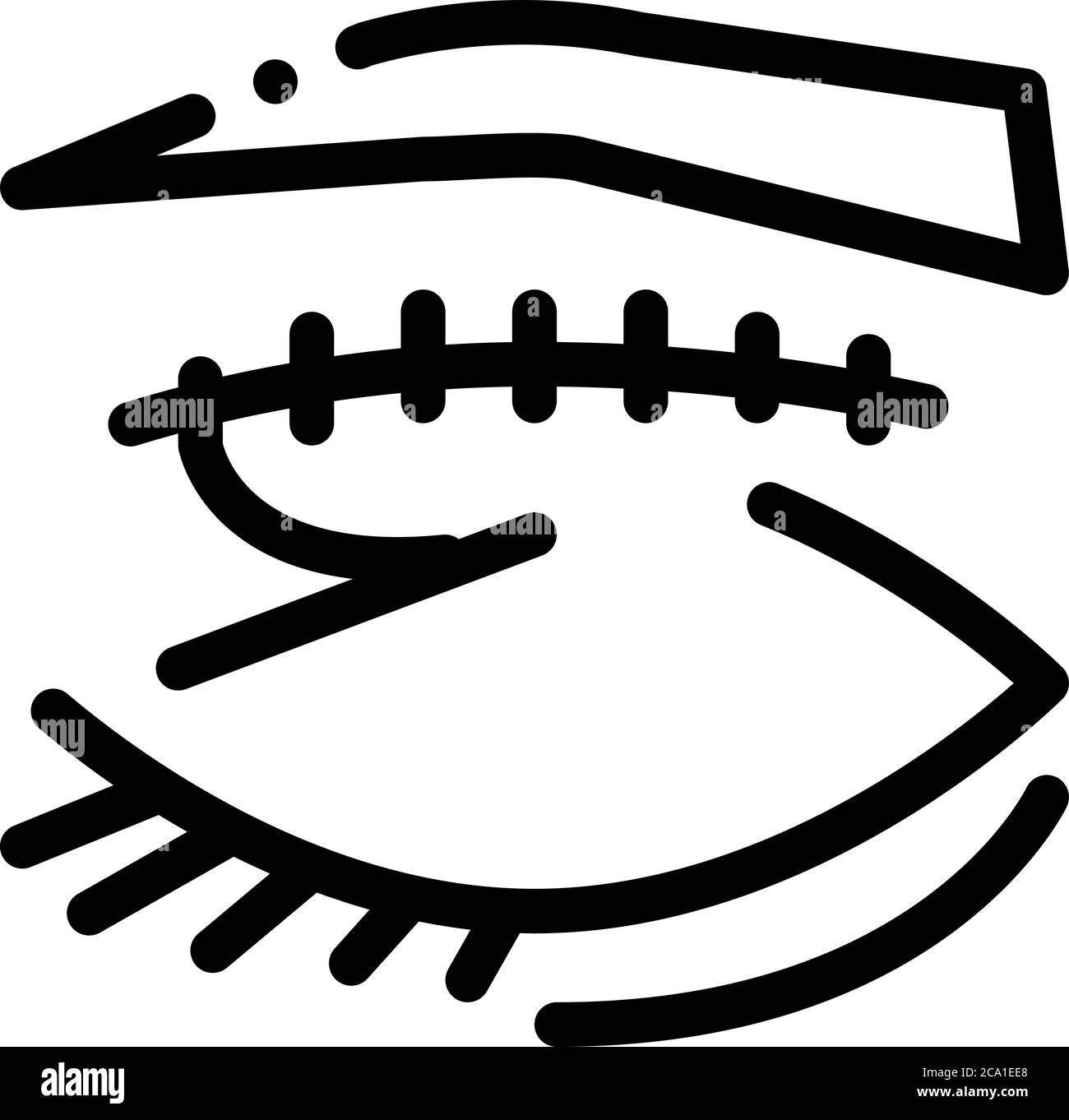 eyelid surgery stitching icon vector outline illustration Stock Vector ...
