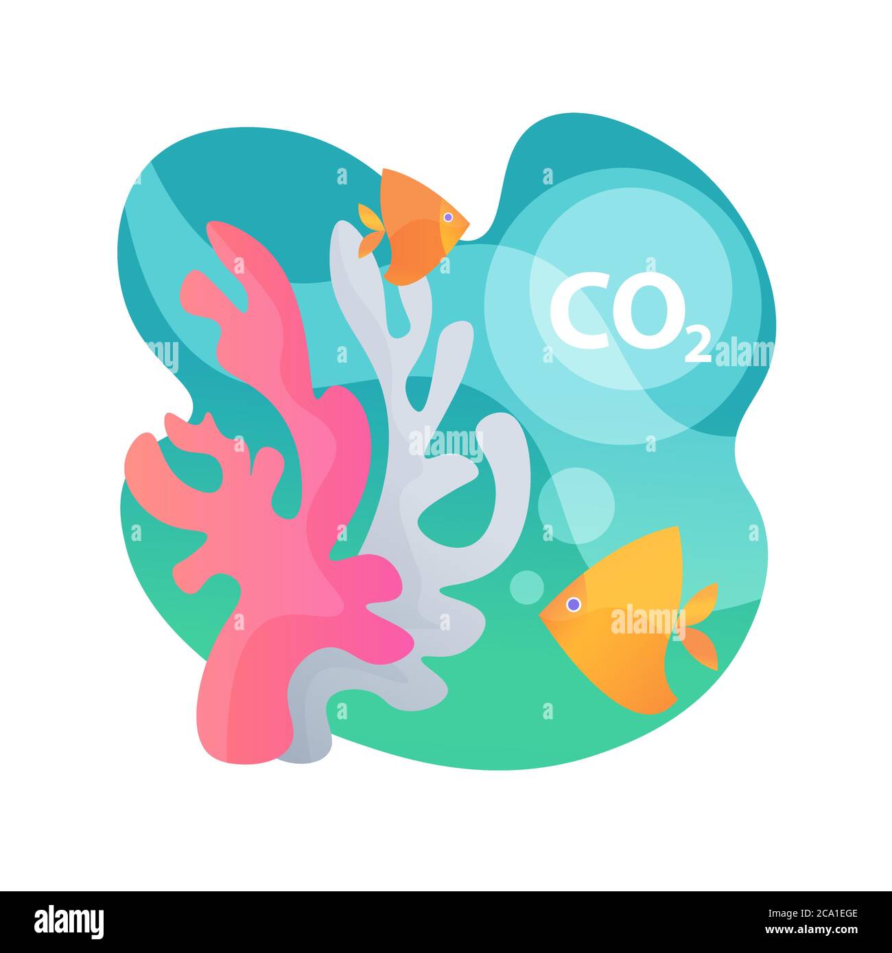 Ocean acidification abstract concept vector illustration Stock Vector ...